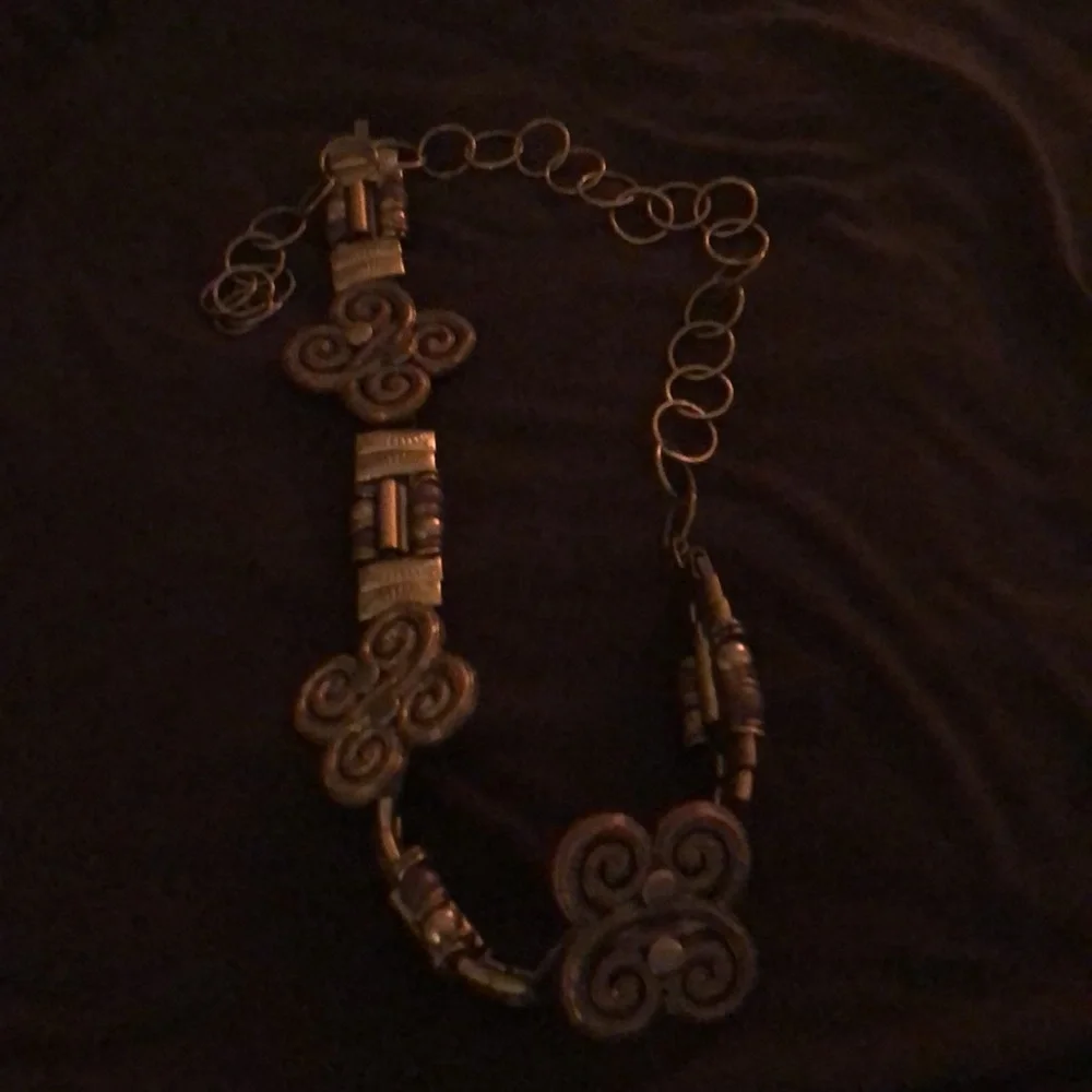 Leather and metal belt size medium